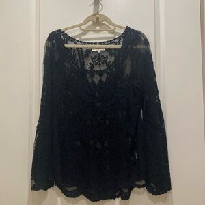 Umgee Sheer Long sleeve tunic. M/L
